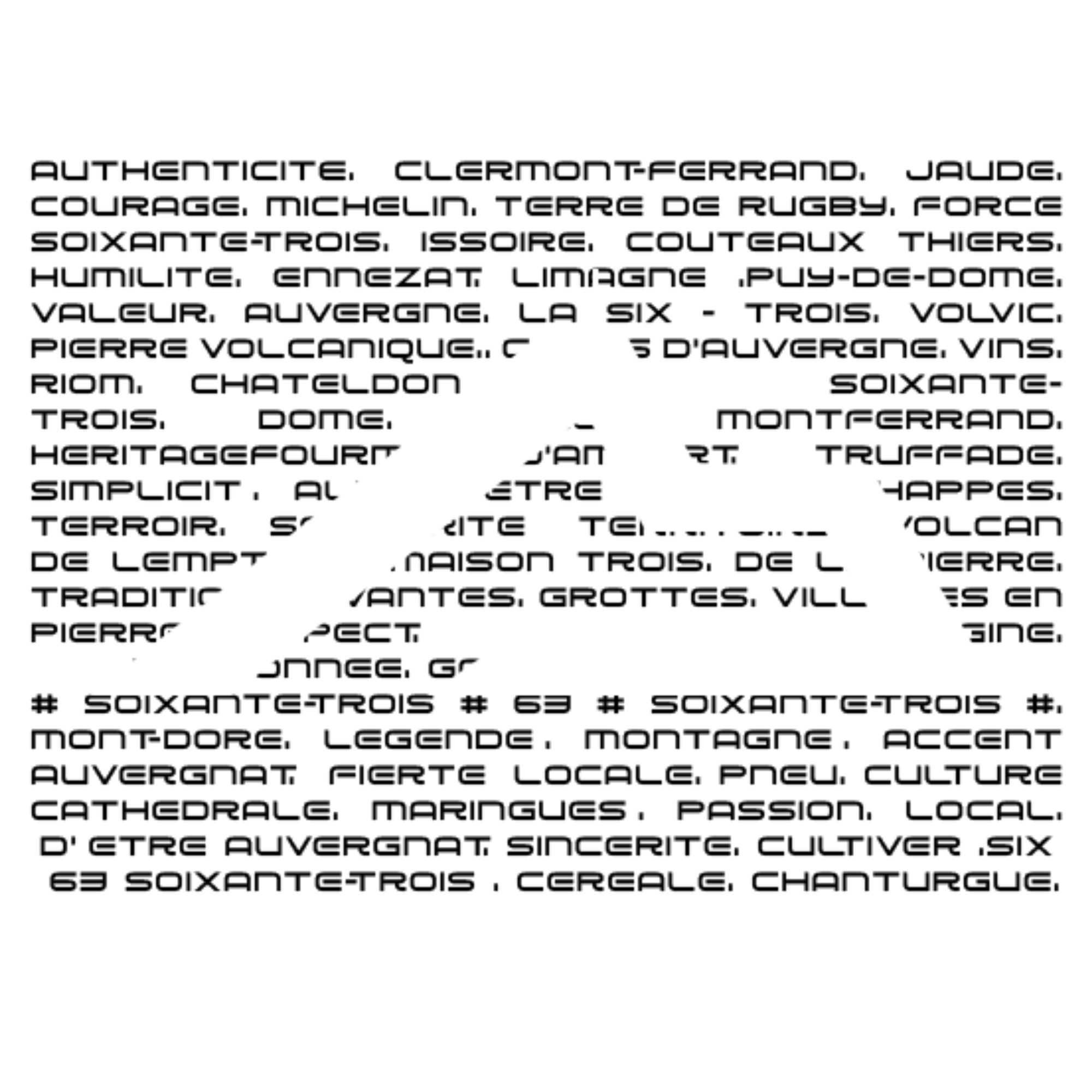 T-shirt Soixante-Trois design texte avant