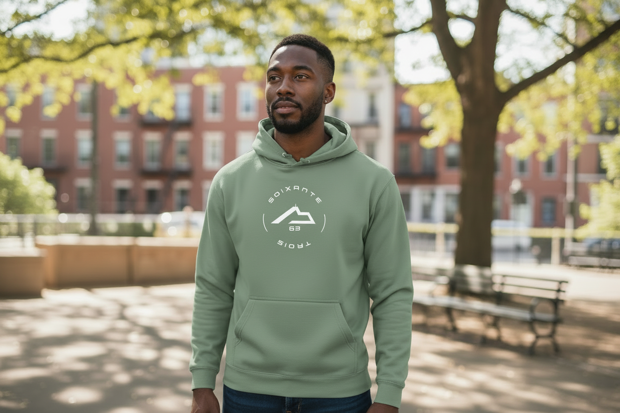 Sweat à capuche Soixante-Trois design rond