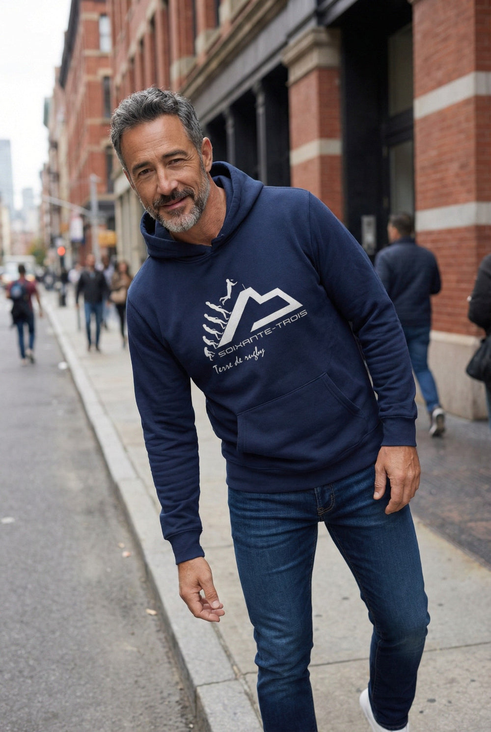 Sweat à capuche Soixante-Trois design Rugby Evolution