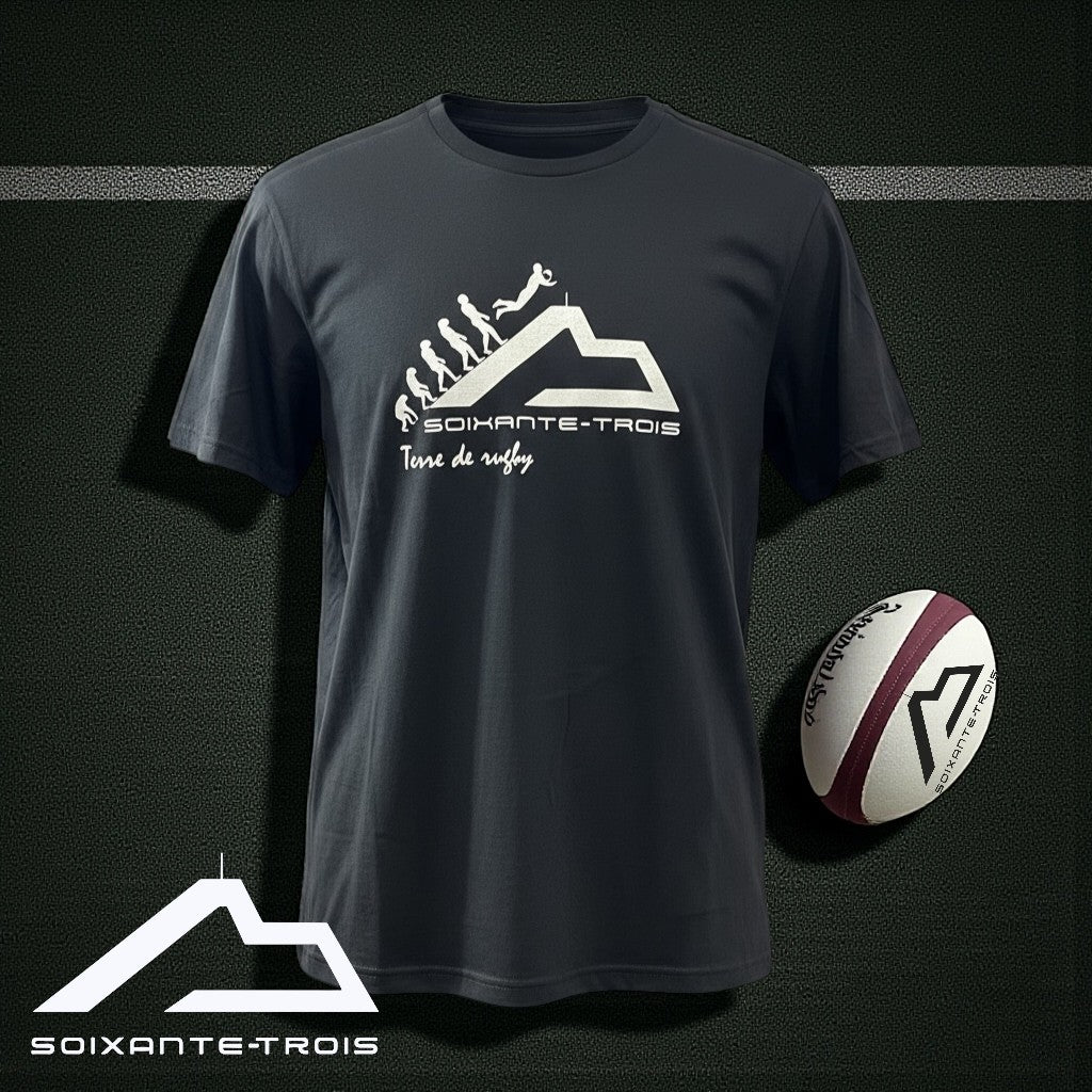 T-shirt Soixante-Trois design Rugby Evolution